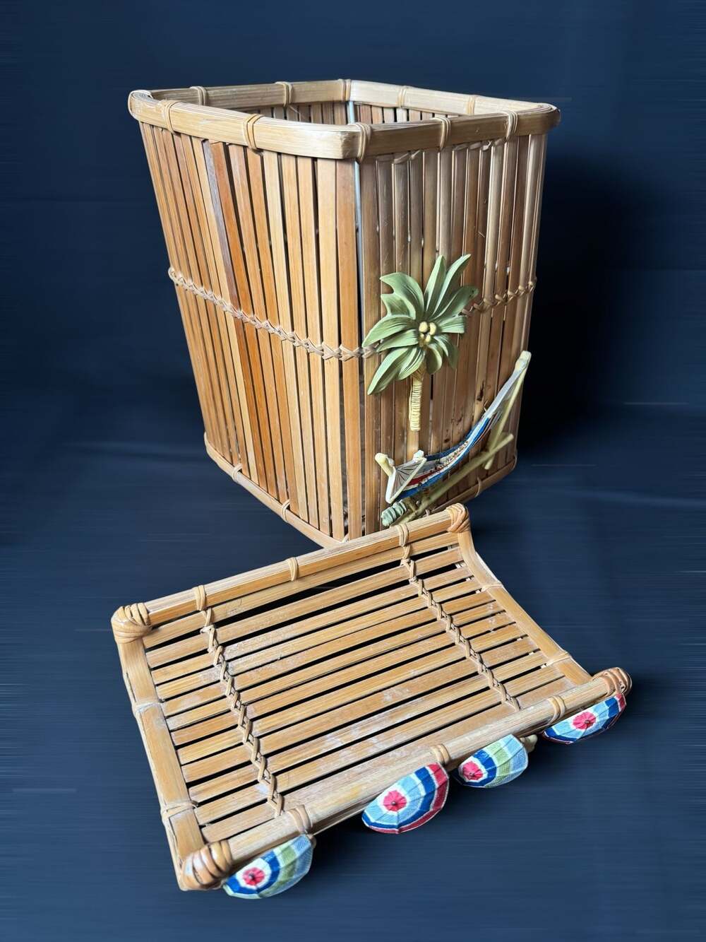 Vintage Bamboo Tissue Box Cover